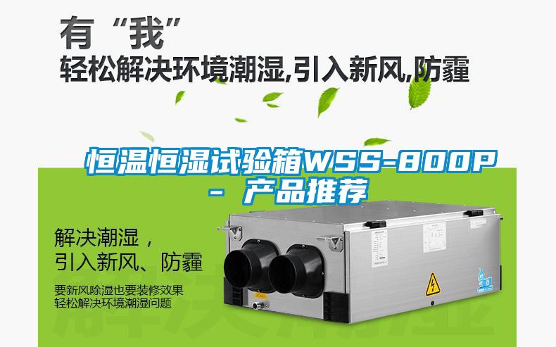 恒温恒湿试验箱WSS-800P - 产品推荐