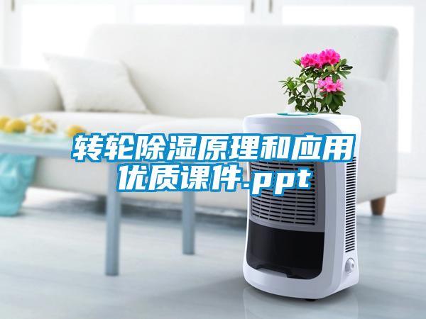 转轮除湿原理和应用优质课件.ppt